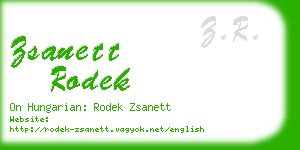 zsanett rodek business card